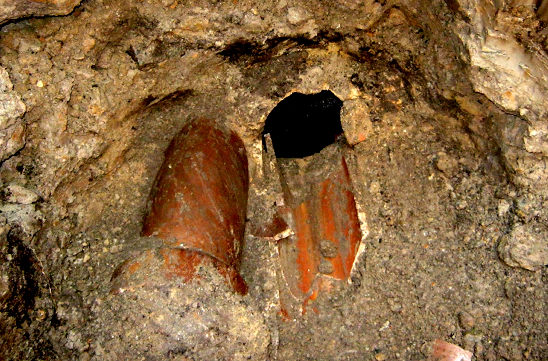 underground sewer pipe