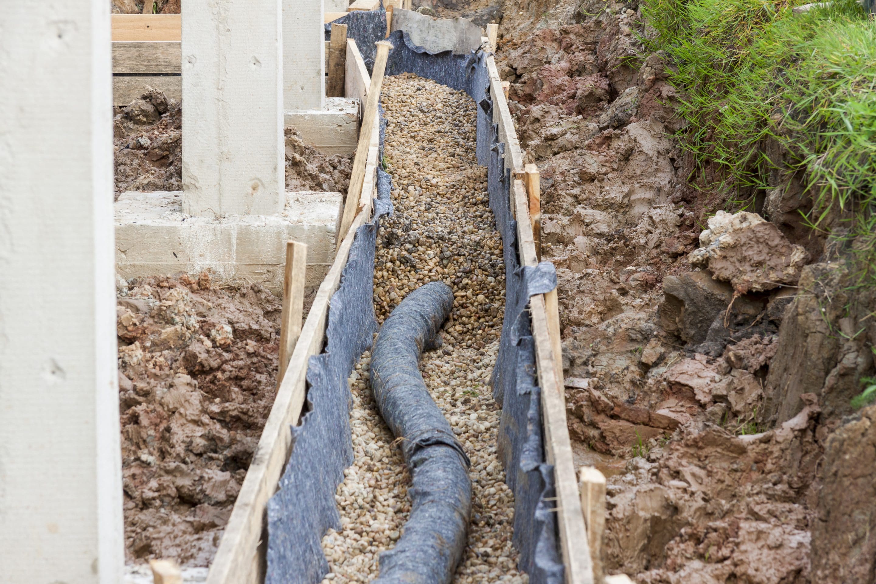 french drain cleaning
